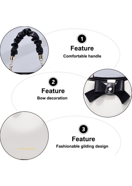 Portable Fashion Bow Bucket Bag，shoulder Diagonal Bag (Yurt Dışından) modelleri