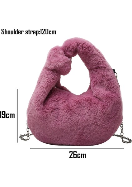 Kış Peluş Hamur Torbası Moda Çanta Taşınabilir Depolama Kılıfı (Yurt Dışından) modelleri