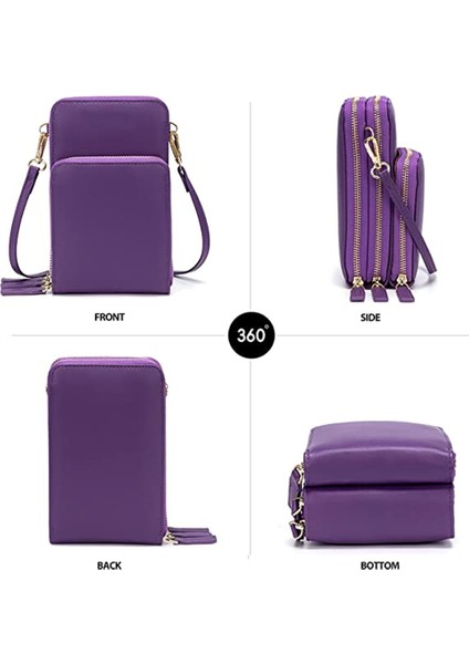 Mini Crossbody Cep Telefonu Cüzdanı, Kredi Kartı Yuvalı Cüzdan (Yurt Dışından)