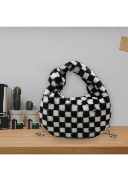 Kış Peluş Hamur Torbası Moda Çanta Taşınabilir Depolama Kılıfı (Yurt Dışından)