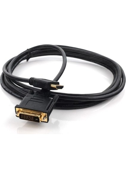 1.5m HDMI To DVI (24+1) Çift Yönlü Görüntü Bağlantı Kablosu 24+1 DVI Erkek HDMI Erkek