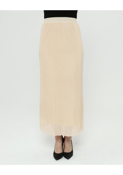 Kadın Pliseli Şifon Uzun Etek modelleri