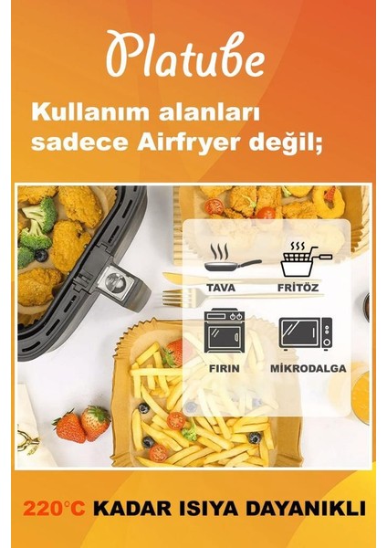 Pisirme Kagidi 50 Adet Airfryer Xxl Xl Yagli Kagit Xiaomi Philips Tüm Markalara Uyumlu Yuvarlak