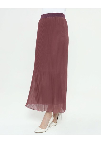 Kadın Pliseli Şifon Uzun Etek fırsatları
