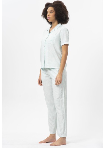 W20415 Düz Paça Kadın Pijama Altı