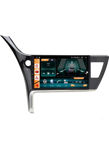 Toyota Corolla Android 10 Multimedya Carplay 2gb Ram + 32GB HDD Navigasyon Ekran indirimleri