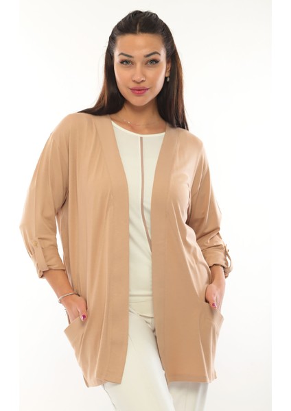 Kadın Cep Detaylı Hırka 3419 Camel fiyatları