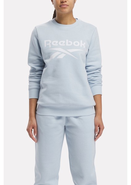 Id Bıg Logo Fleece Mavi Kadın Sweatshirt