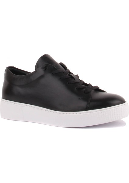 Sail Lakers - Siyah Deri Bağcıklı Erkek Sneaker