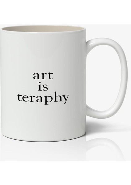Art Is Treaphy Kupa Bardak Baskılı Kahve Kupa Bardak