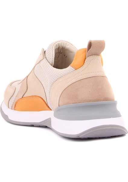 Sail Lakers - Bej, Krem Süet, Turuncu Deri Bağcıklı Erkek Günlük Ayakkabı fırsatları