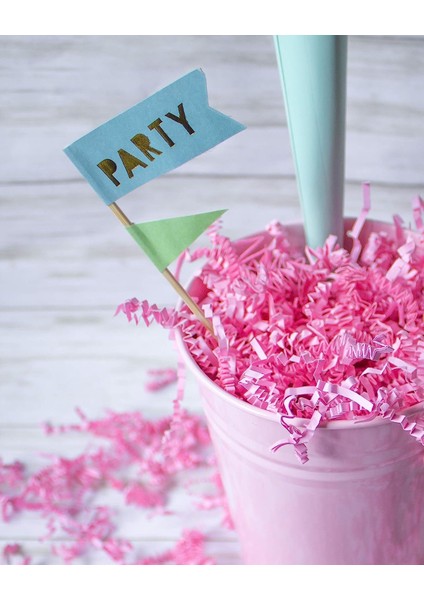 Roco Paper Co. Zigzag Kırpık Kağıt – Pembe – 250GR Kutu Içi Süsleme – Kırpıntı Zigzag Z Kağıt