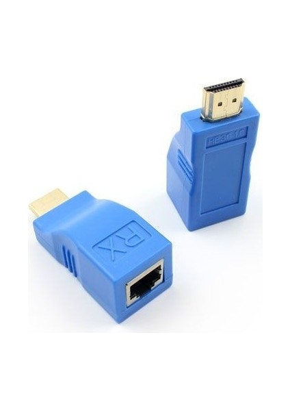 Blue Wings HDMI Uzatma Cat5 Cat 6 ile 20 Metreye Kadar HDMI Extender