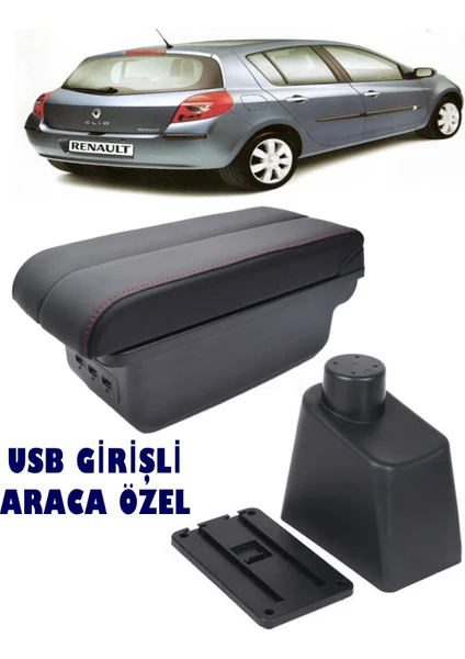 Point Marketing Renault Clio 3 Clio 4 2007-2016 Usbli Vidasız Kol Dayama Kolçak