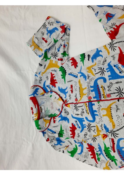 Berkaysun Tekstilden Pamuklu Çocuk Pijama Takımı Önden Düğmeli