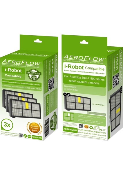 Aeroflow I-Robot Roomba 866 Serisi Yenileme Seti modelleri