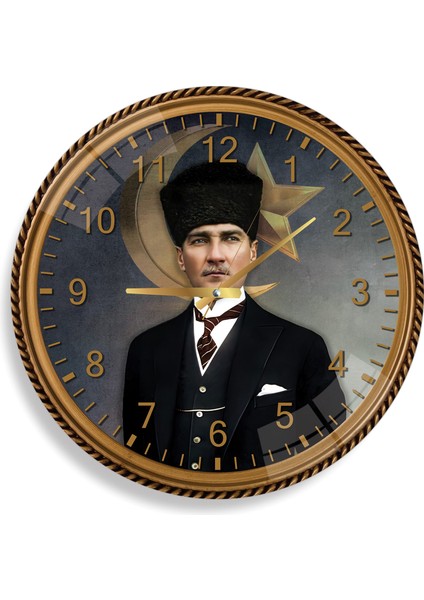 Atatürk Cam Saat - 40 cm