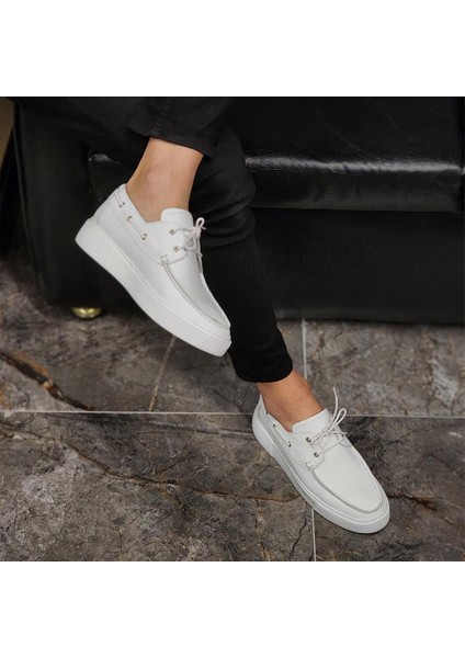 Sail Lakers - Beyaz Deri Erkek Günlük Ayakkabı indirimleri