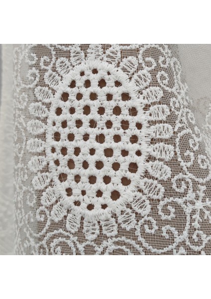 Tül Perde Serpme Desenli Yeni Sezon Keten Görünümlü Zemin Ütü Sezmez Tül Perde 1x2 Seyrek Pileli Tül Perde fırsatları