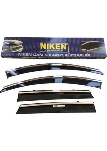 Renault Clio 5 Niken Kromlu Cam Rüzgarlığı 4lü Set 2020 ve Üstü