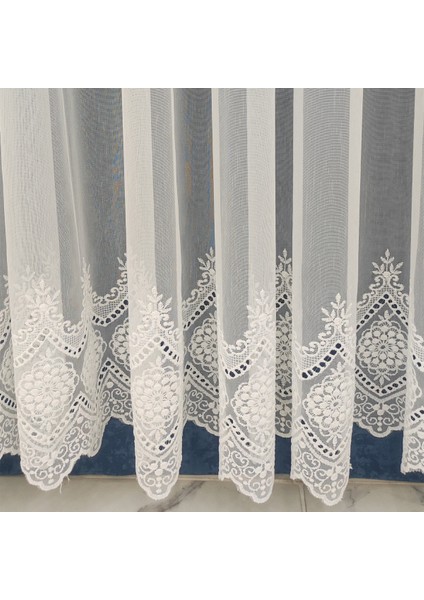 Tül Perde Keten Görünümlü Zemin Ütü Istemez Yeni Sezon Etek Işlemeli Tül Perde 1x2 Seyrek Pileli Tül Perde modelleri