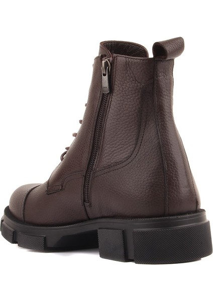 Sail Lakers - Kahverengi Deri Fermuarlı Erkek Bot fırsatları