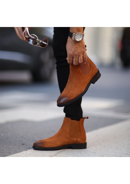 Sail Lakers - Taba Süet Deri Eva Taban Erkek Chelsea Bot