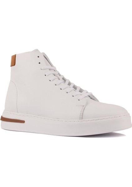 Sail Lakers - Beyaz Deri Bağcıklı Erkek Sneaker