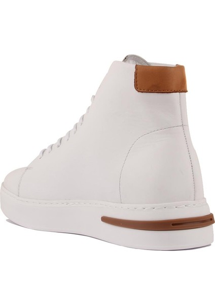 Sail Lakers - Beyaz Deri Bağcıklı Erkek Sneaker