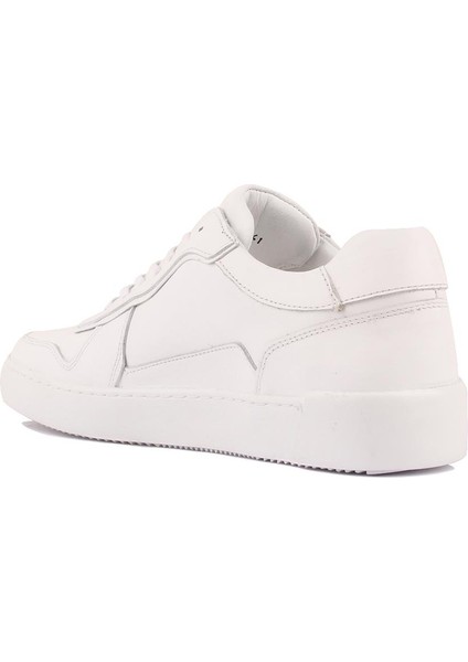 Sail Lakers - Beyaz Deri Bağcıklı Erkek Sneaker