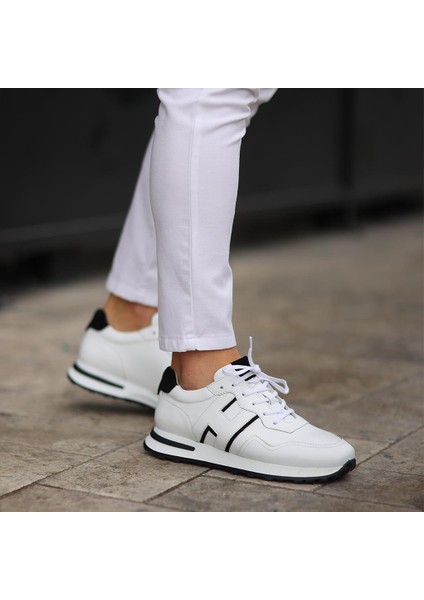 Sail Lakers - Beyaz Deri Bağcıklı Erkek Günlük Ayakkabı