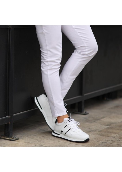 Sail Lakers - Beyaz Deri Bağcıklı Erkek Günlük Ayakkabı modelleri