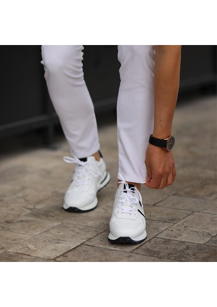 Sail Lakers - Beyaz Deri Bağcıklı Erkek Günlük Ayakkabı fırsatları