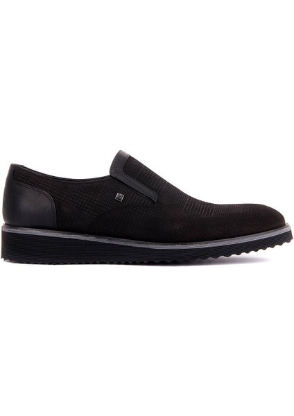 Fosco - Siyah Deri Erkek Günlük Ayakkabı