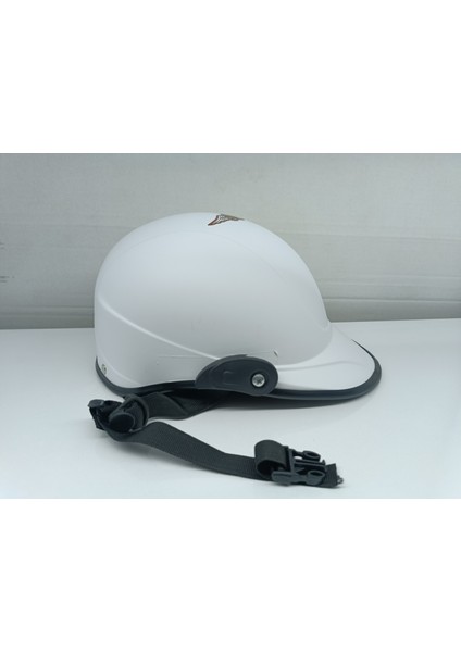 Helmet Yerli Üretim-Beyaz Jokey Motosiklet Kaskı