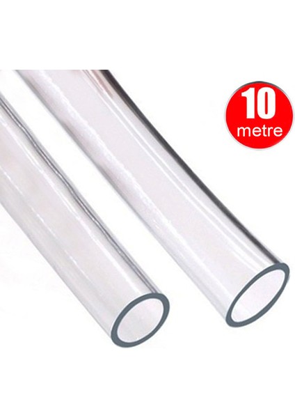Şeffaf Terazi Hortumu İç Çap 10 mm Termosifon Otomobil Kapı Fitili - 10 Mt