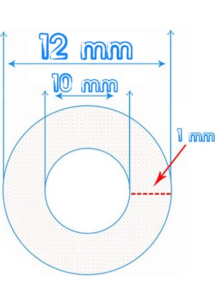 Şeffaf Terazi Hortumu İç Çap 10 mm Termosifon Otomobil Kapı Fitili - 10 Mt modelleri