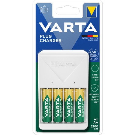 Varta VARTA Plug Şarj Cihazı +4 adet 2100mAh AA Şarj Edilebilir Pil