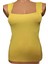 Sarı Kare Yaka Atlet Triko Crop S / M / L Beden Uyumlu 2