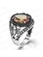 925 Ayar Gümüş Akrep Motifli Zultanit Taşlı Usta Işi Erkek Yüzük 2