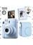 Instax Mini 12 Mavi Fotoğraf Makinesi-10'lu Film-Mini Albüm ve Deri Kılıf Seti 1