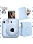 Instax Mini 12 Mavi Fotoğraf Makinesi-10'lu Film-Laporta Albüm ve Deri Kılıf Seti 1