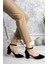 7 Punt Karnıyarık Siyah Süet Stiletto 1