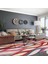 Ilyaki Home Billa Desenli Kadife Pamuk Tabanlı Yıkanabilen Kaydırmaz Salon Halısı 1