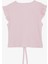 Kız Çocuk Crop Tişört Bağcıklı Fırfırlı 8-14 Yaş, Pembe 2