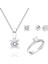 925 Ayar Gümüş Mini Zirkon Taşlı Kadın Takı Set 1