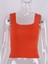 Kırmızı Kare Yaka Atlet Triko Crop S / M / L Beden Uyumlu 3