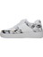 Kadın Vegan Deri Beyaz Sneakers - Warner Bros Marvin the Martian Stencil Tasarım 4