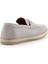 Gri Süet Leather Erkek Loafer Ayakkabı E01902459802 4