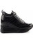 Siyah Kırışık Kadın Sneaker K01313500409 1